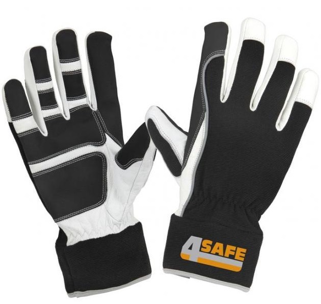 4Safe H562 Detroit Ziegennappalederhandschuhe schwarz
