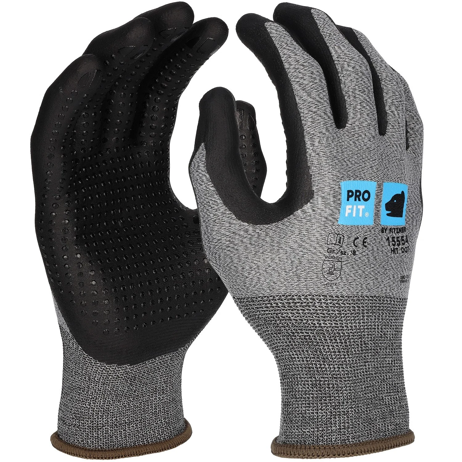 Pro-Fit 15554 Hit dot Nitrilschaum-Schutzhandschuhe mit Noppen