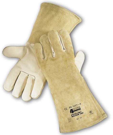 4Safe H590 35 Schweißerhandschuhe aus Rindnarbenleder