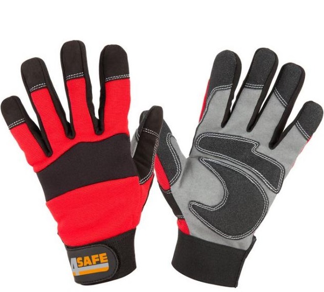 4Safe H553 Colorado Synthetik-Lederhandschuhe grau