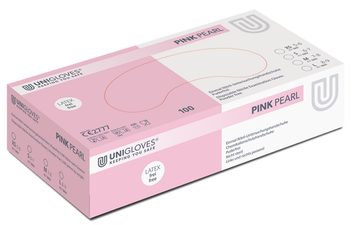 unigloves_pink_pearl__533509 Unigloves Pink Pearl Nitril-Einweghandschuhe puderfrei