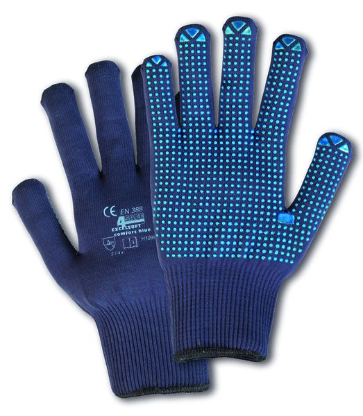4Safe H109B Excelsoft comfort Feinstrickhandschuhe blau