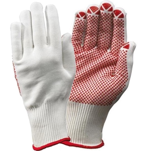 Fortis Classic Packer Strickhandschuhe mit Noppen weiß