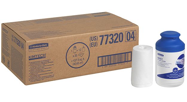 Kimberly Clark Kimtech Wettask DS 7732 Wischtücher-Rollen inkl. Spenderbox