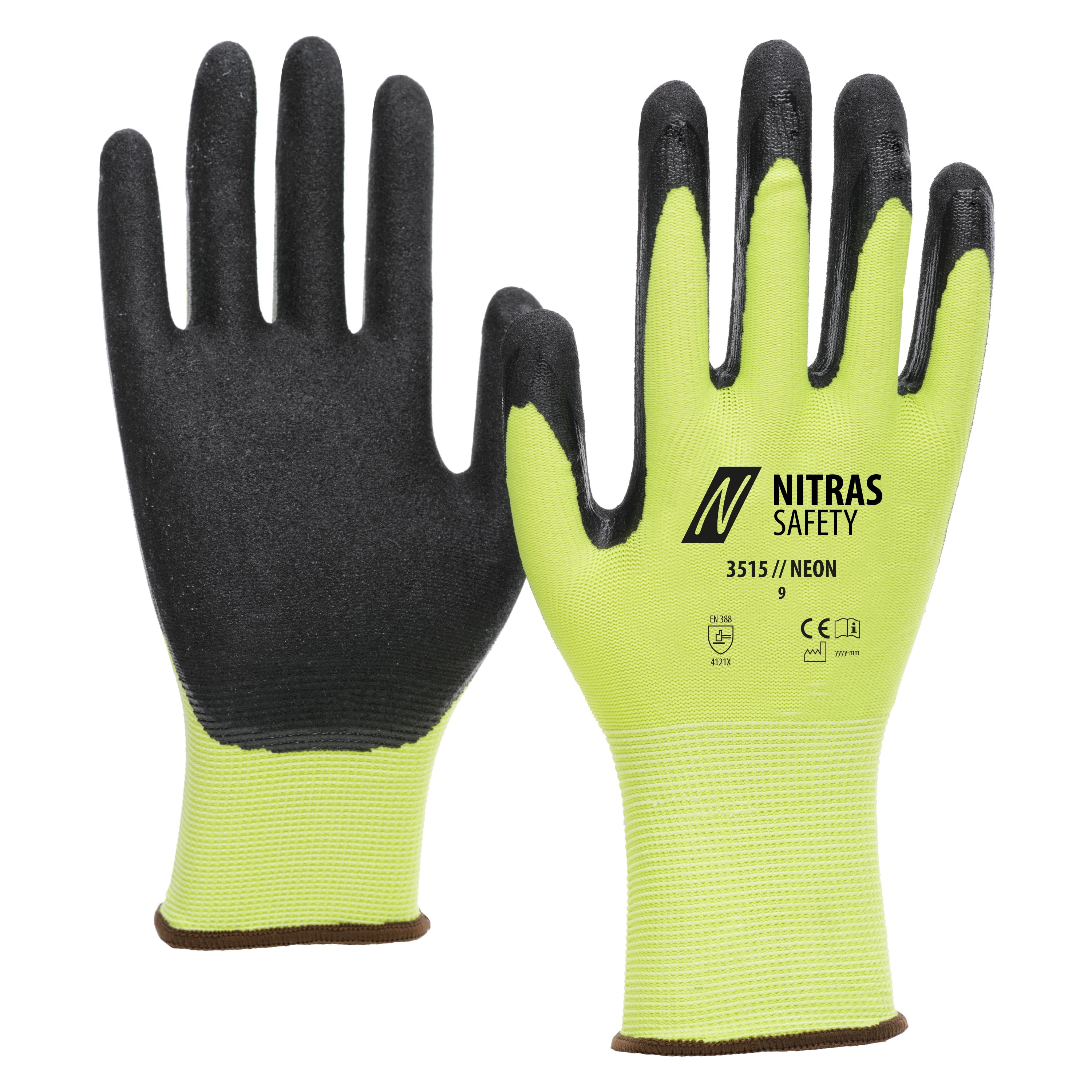 Nitras 3515 Neon Nitril-Schutzhandschuhe teilbeschichtet