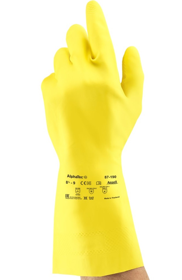 Ansell AlphaTec 87-190 Latex-Chemikalienschutzhandschuhe