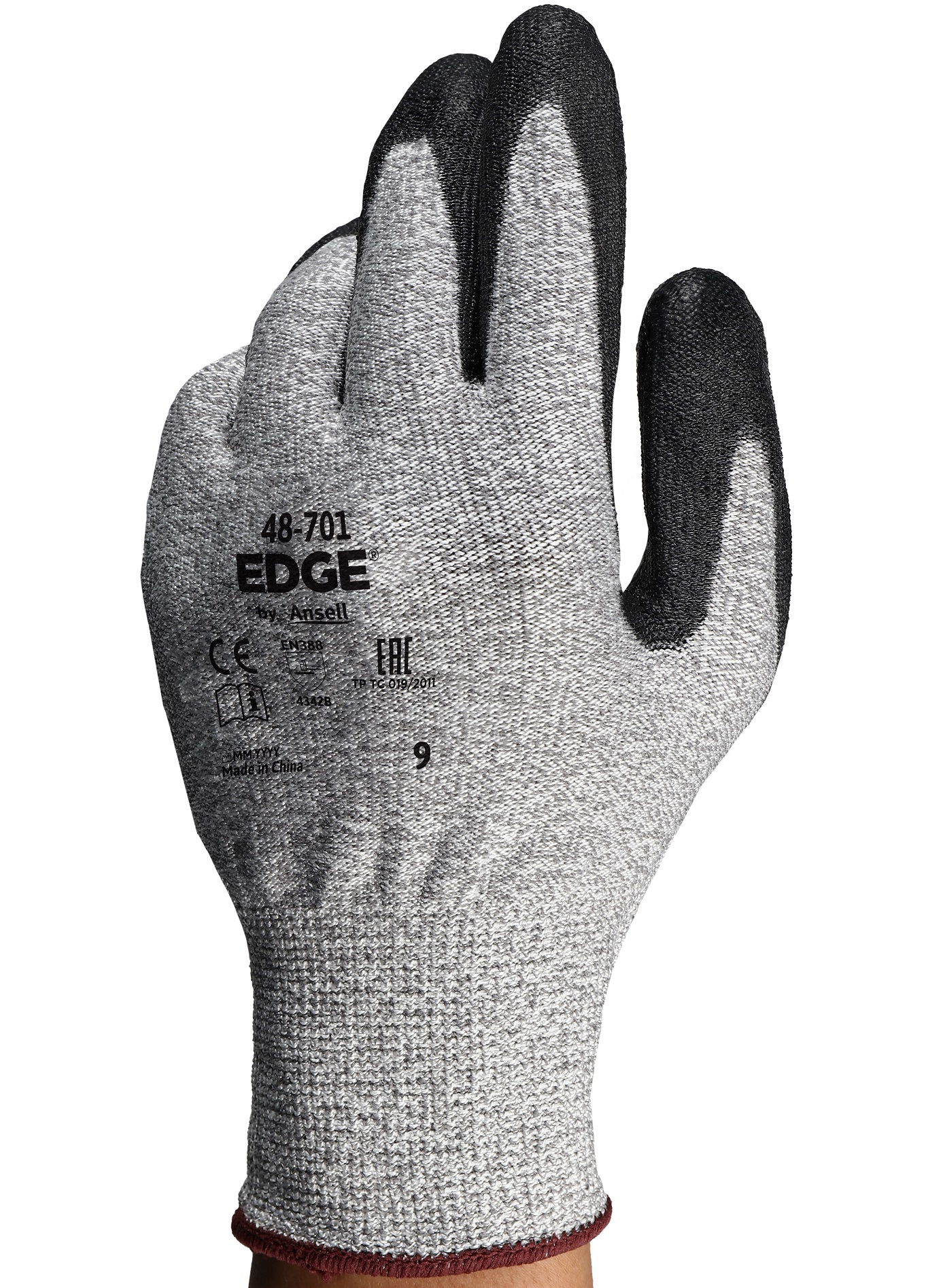 Ansell Edge 48-701 PU-Schnittschutzhandschuhe teilbeschichtet Level B