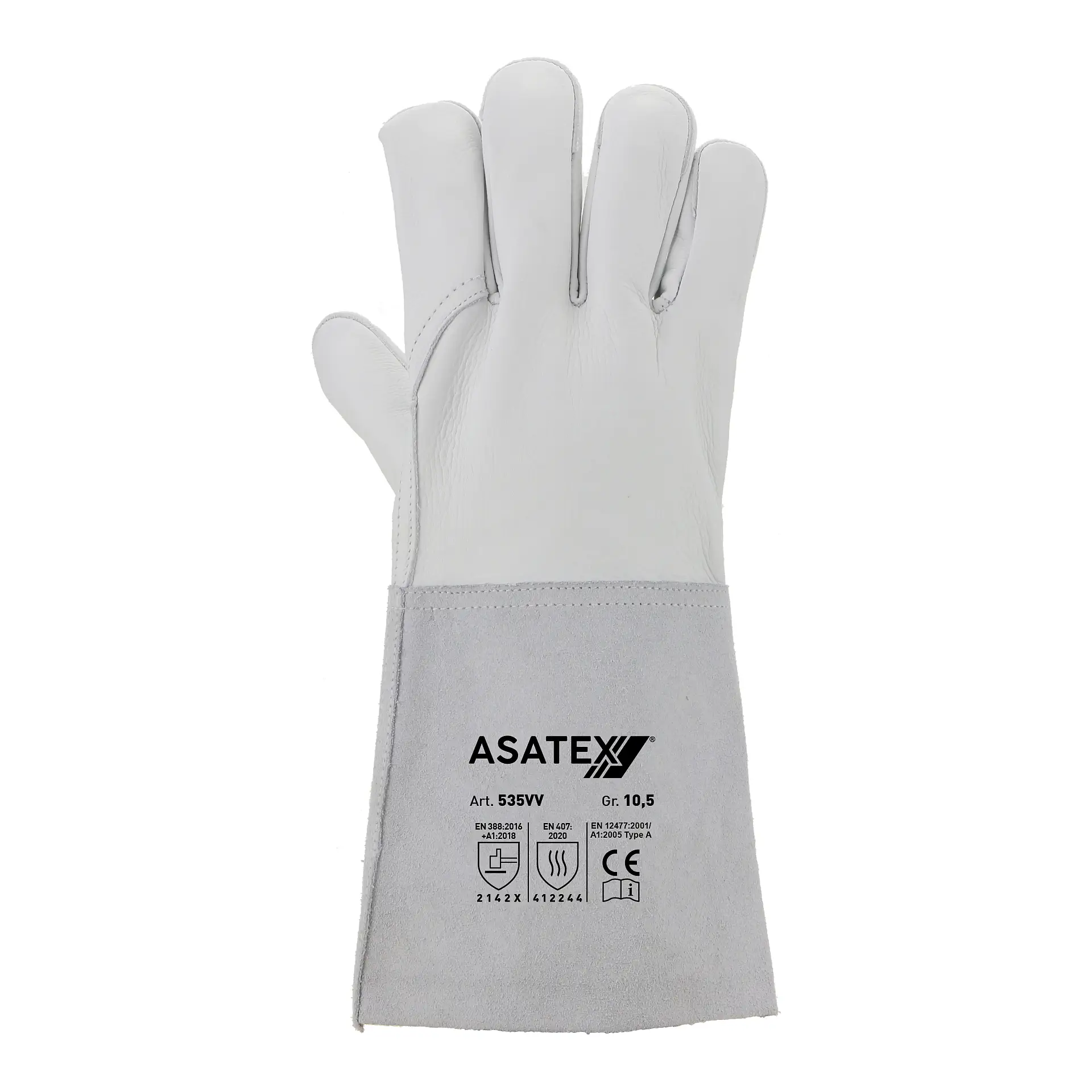 Asatex 535VV Rindnarbenleder-Schweißerschutzhandschuhe