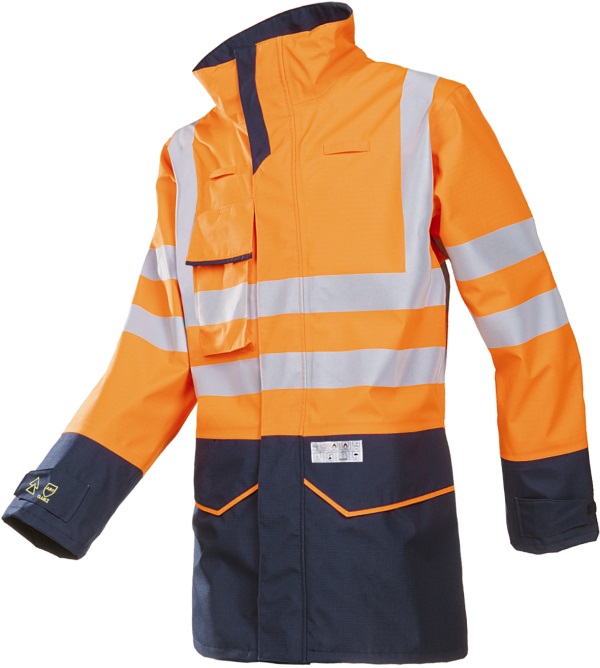 Sioen Orrington 7227A2ET1 Warnschutz-Regenjacke mit Störlichtbogenschutz