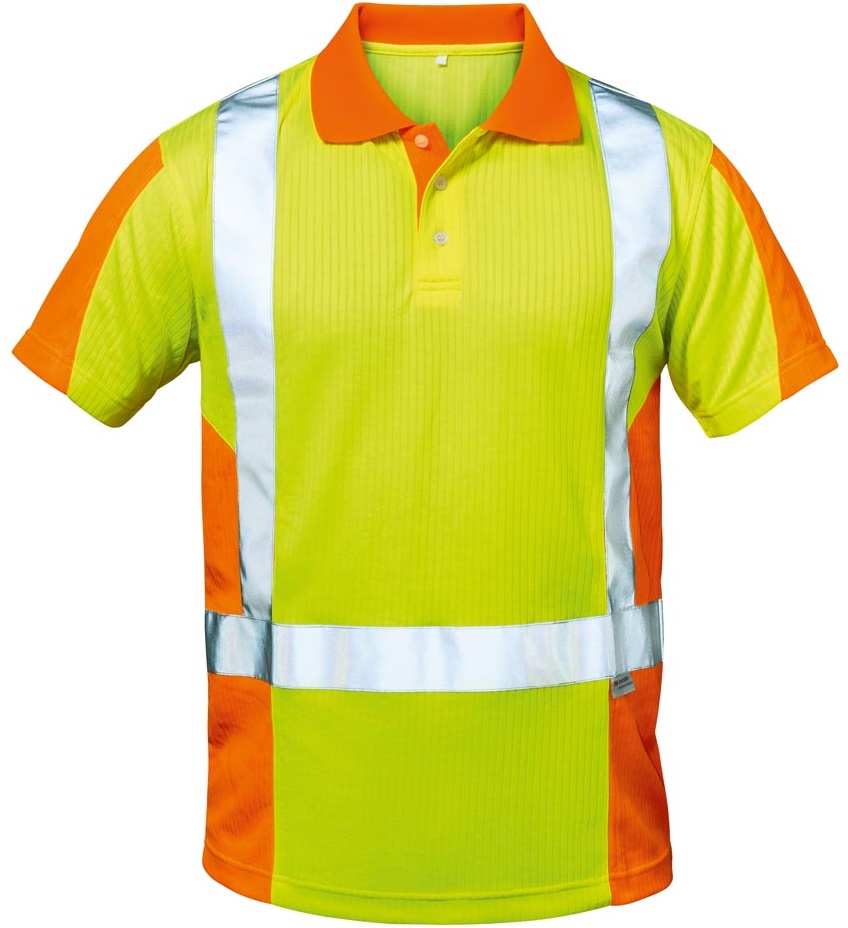 elysee 22725 ZWOLLE Warnschutz-Polo-Shirt gelb/orange