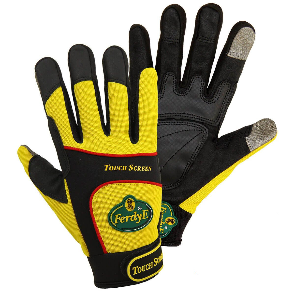 FerdyF. 1912 Touch Screen Mechanikerhandschuhe aus Synthetikleder