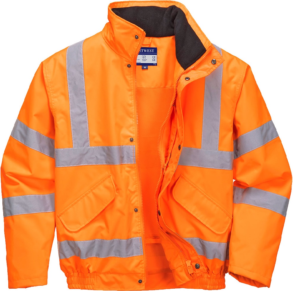 RT62ORR Portwest RT62 Breathable warning bomber jacket bright orange