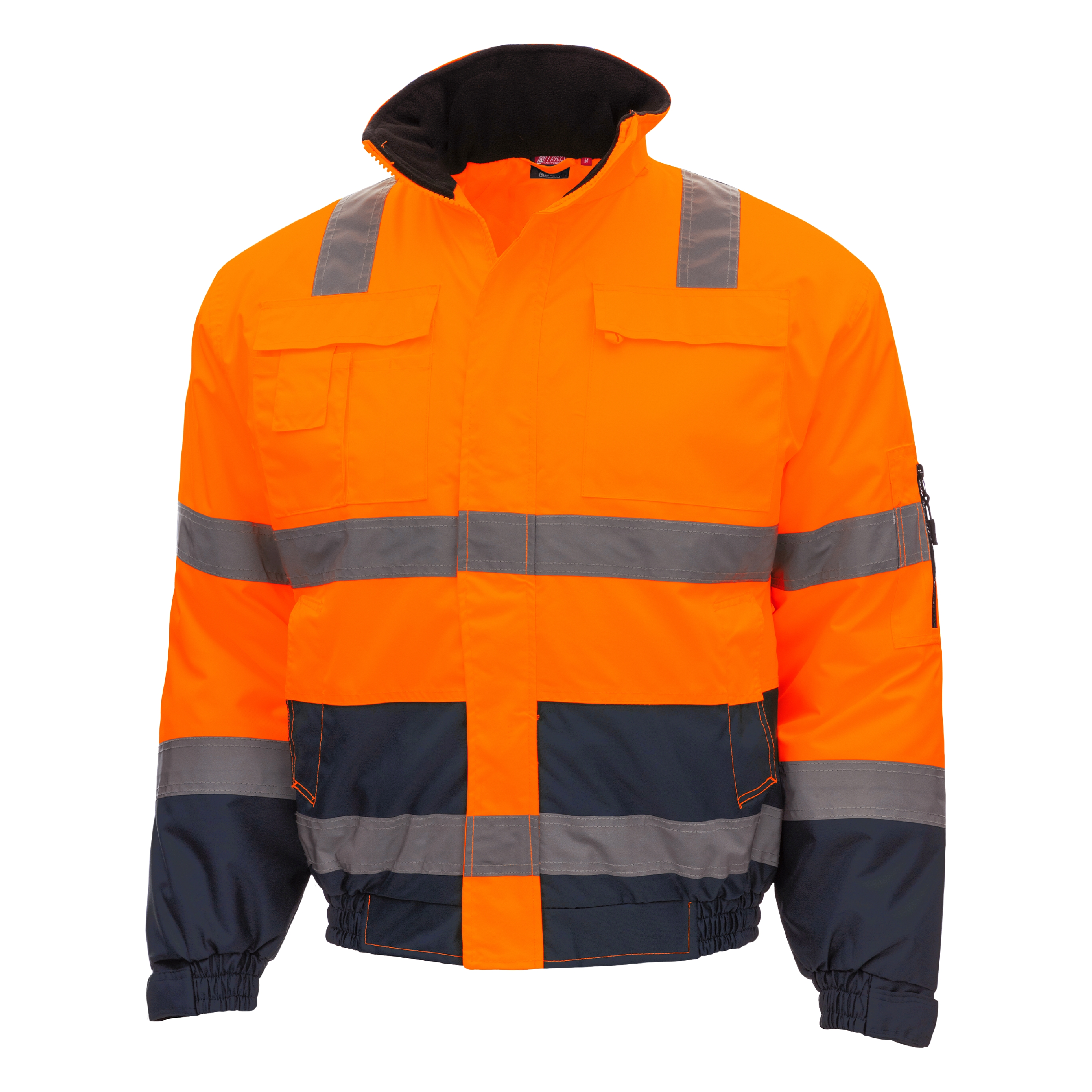 Nitras Motion Tex Viz 7142 Warnschutz-Pilotenjacke leuchtorange-blau